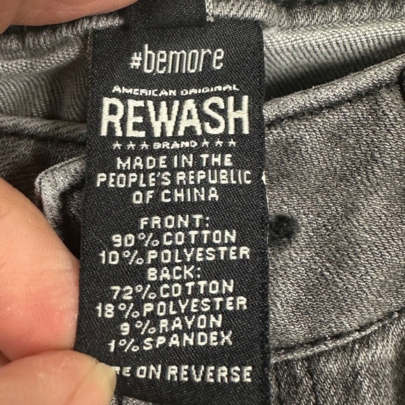 Rewash Jeans Womens Gray Distressed Vintage Reunion Jeans sz 3 26 - Picture 2 of 7